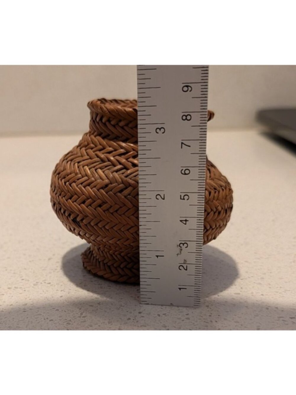 Vintage Hand-Woven Pine Needle Basket Olla Shape Rustic Decor Unique Artisan - Picture 15 of 16